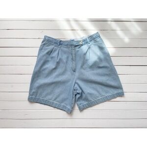 high waisted shorts 80s 90s vintage faded short pleated jean‎ shorts